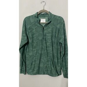 Oobe Hydrovent Women's 1/4 Zip Size Large Camo Athletic Lightweight Zip Pockets